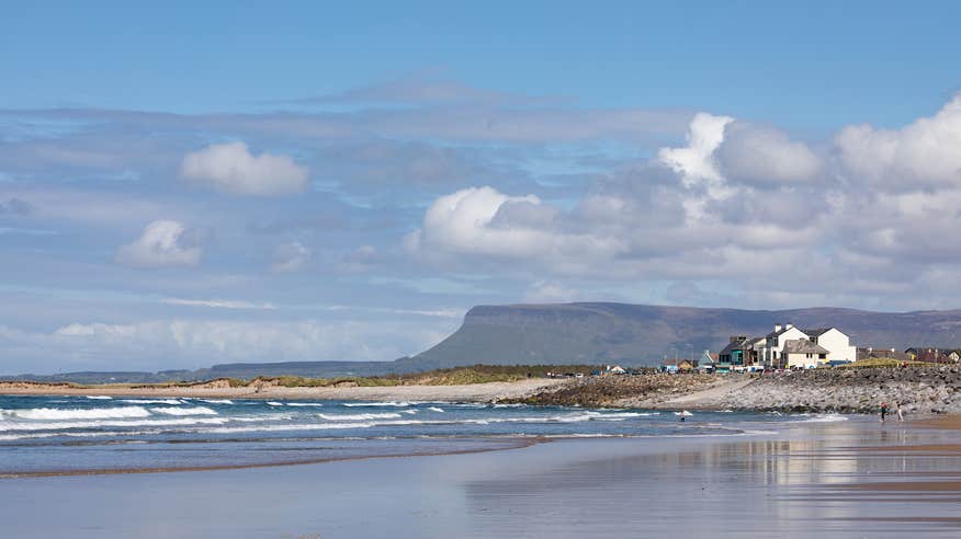 Strandhill Beach in County Sligo on a sunny day