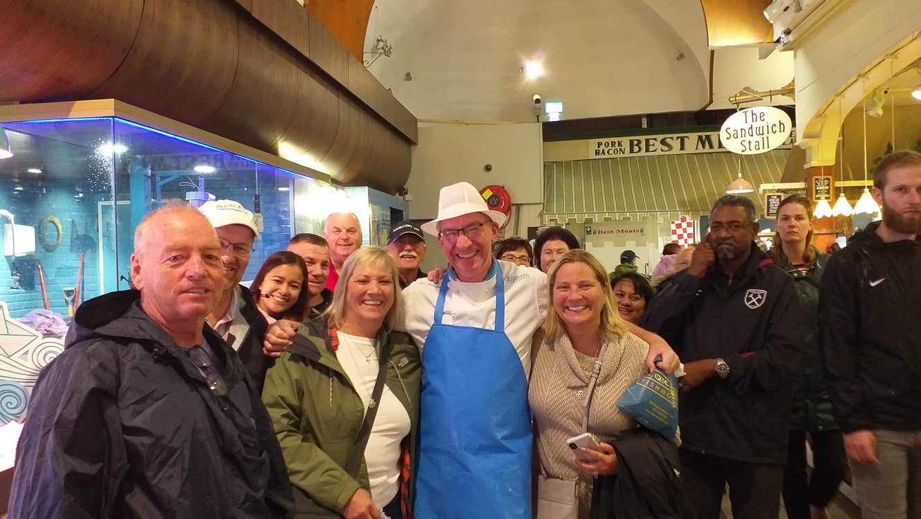 A tour group in the English Market in Cork