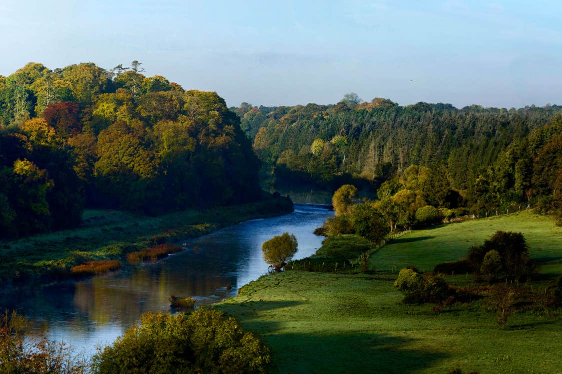 View of the River Boyne by Dunmoe Castle, County Meath