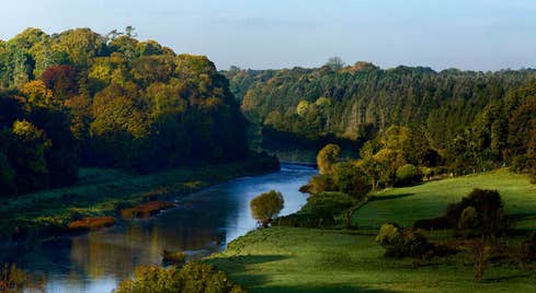 View of the River Boyne by Dunmoe Castle, County Meath