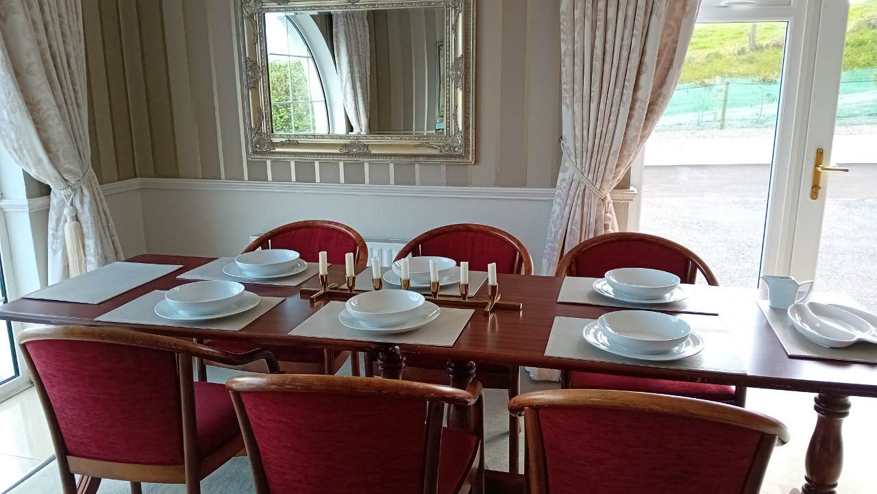 Dining room with table and chairs