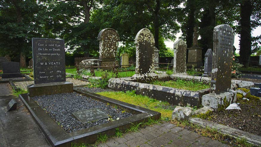 The grave of WB Yeats in Benbulben, County Sligo