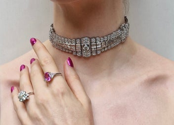 Sample of rings and a necklace from the fine jewellery collection by Courtville