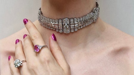 Sample of rings and a necklace from the fine jewellery collection by Courtville