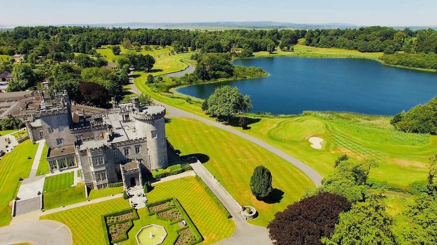 Aerial view of Dromoland Castle Hotel in County Clare