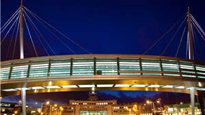 Dublin Airport Skybridge at night