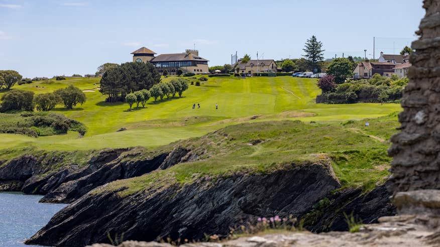 A shot up the hill of a green at Wicklow Golf Course in Wicklow.