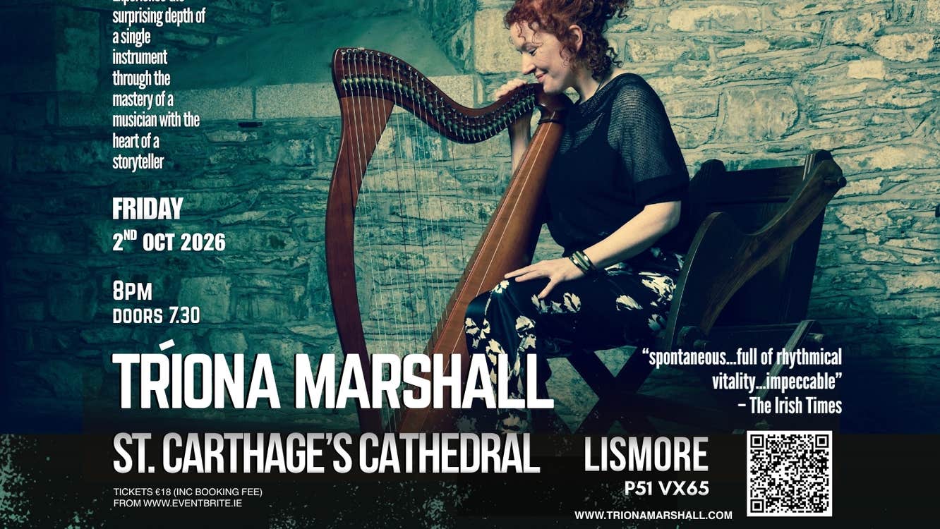 Poster for Tríona Marshall's concert in St. Carthage's Cathedral, Lismore