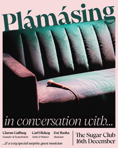 Plámásing, A Conversation with... - poster with mic laid on a sofa
