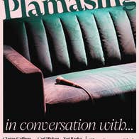 Plámásing, A Conversation with... - poster with mic laid on a sofa