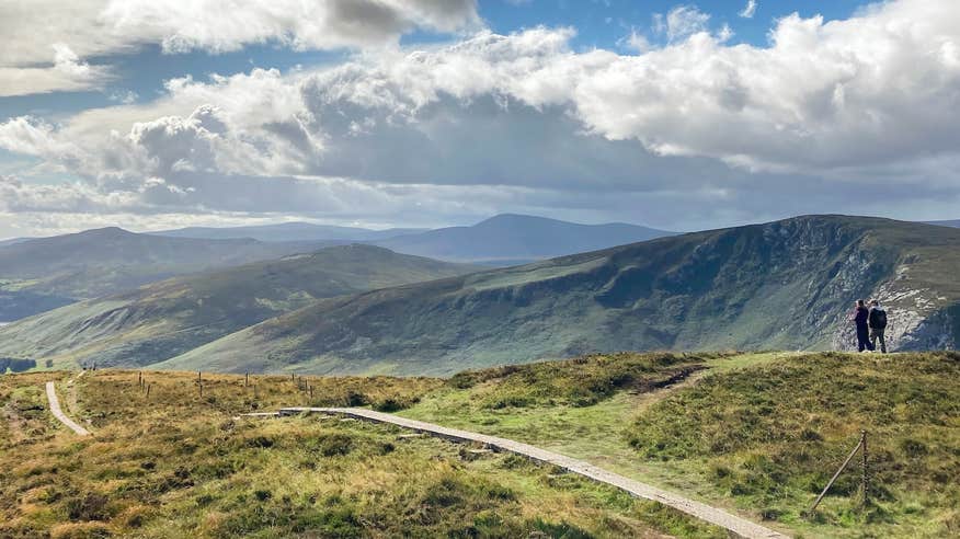Hikers in Wicklow Mountains National Park, Co Wicklow
