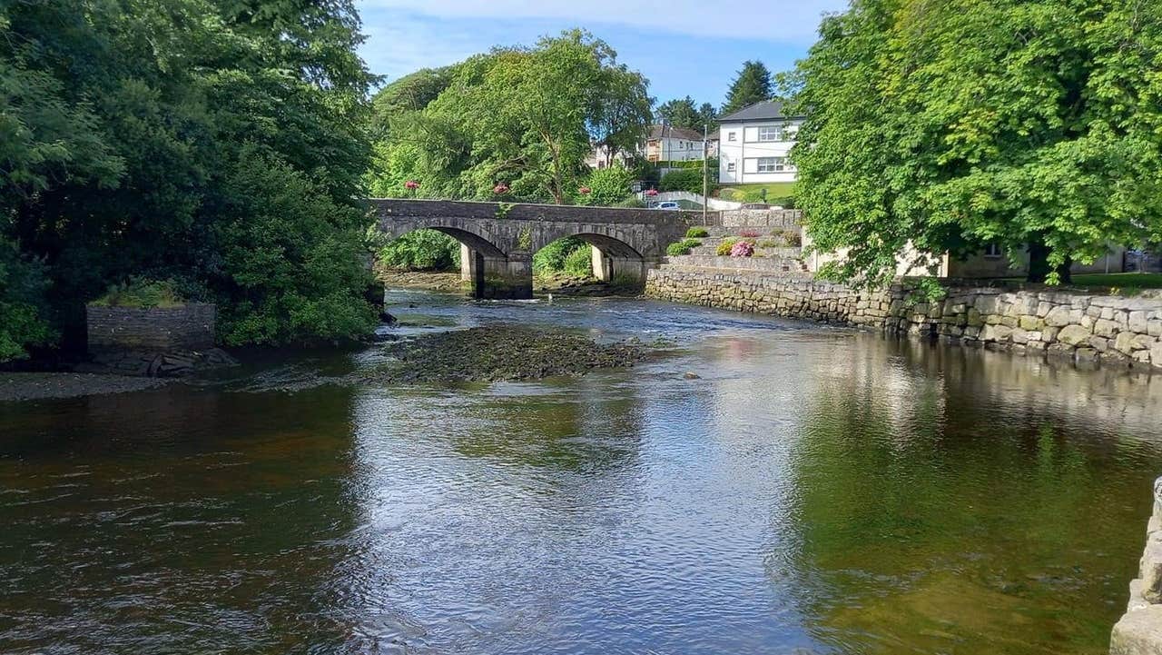 A view of Eske Bridge over the River Eske that flows through Donegal Town