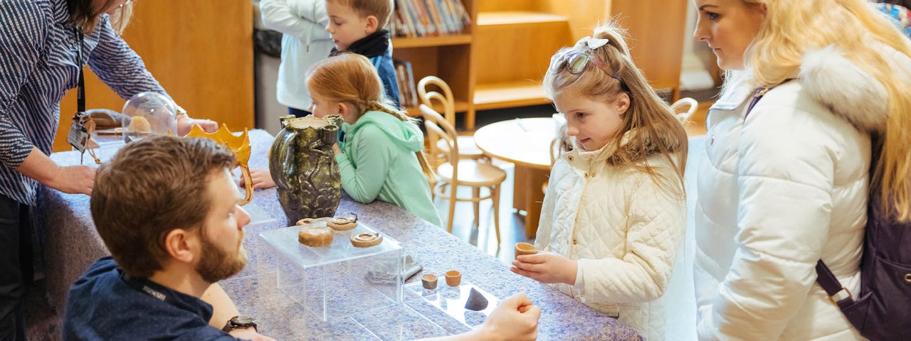 Drop-In workshop in the Learning Resource Room, National Museum of Ireland, Kildare Street.