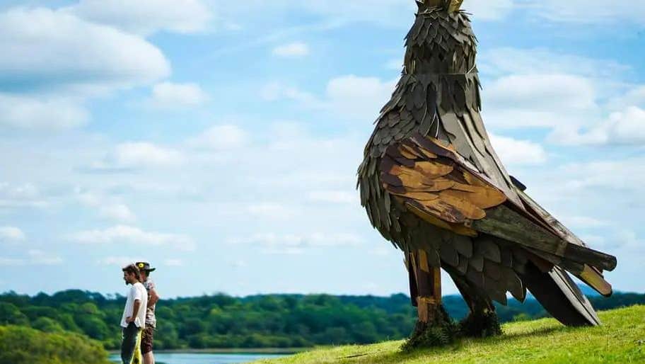 Malachy is a beautiful over 20 foot sculpture who sits on the land at Drummany Spirit where Healing Spirit takes place.  He was created by Cavan artist Rosie Cole for our 2022 festival and is  breathtakingly amazing.