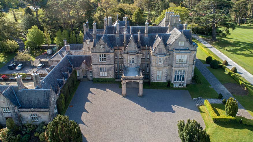 Aerial view of Muckross House in Killarney, County Kerry.