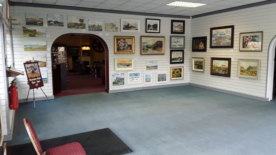 Interior view of the art gallery section