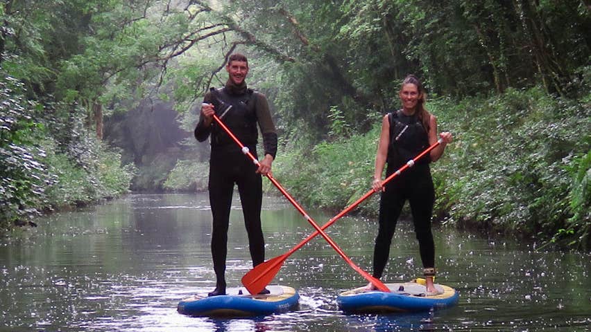 Leitrim SUP Company out on a river paddle