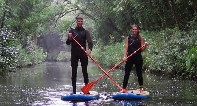 Leitrim SUP Company out on a river paddle