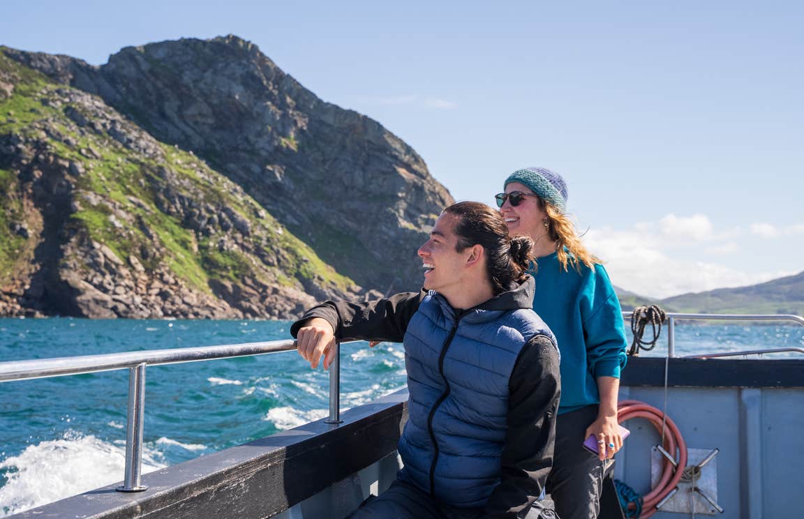 People on a Sliabh Liag Boat Tour in Co Donegal