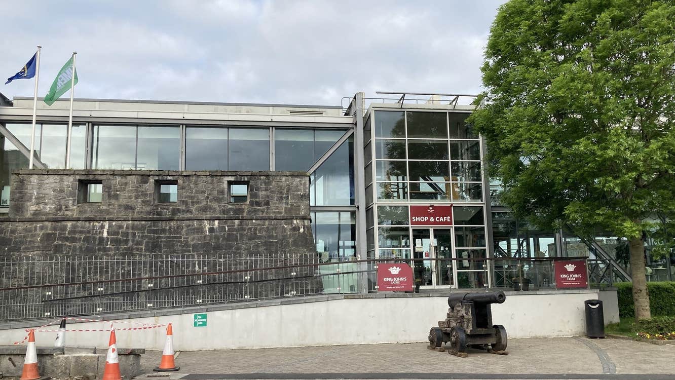 An exterior image of Limerick Tourist Information Centre located inside King John's Castle