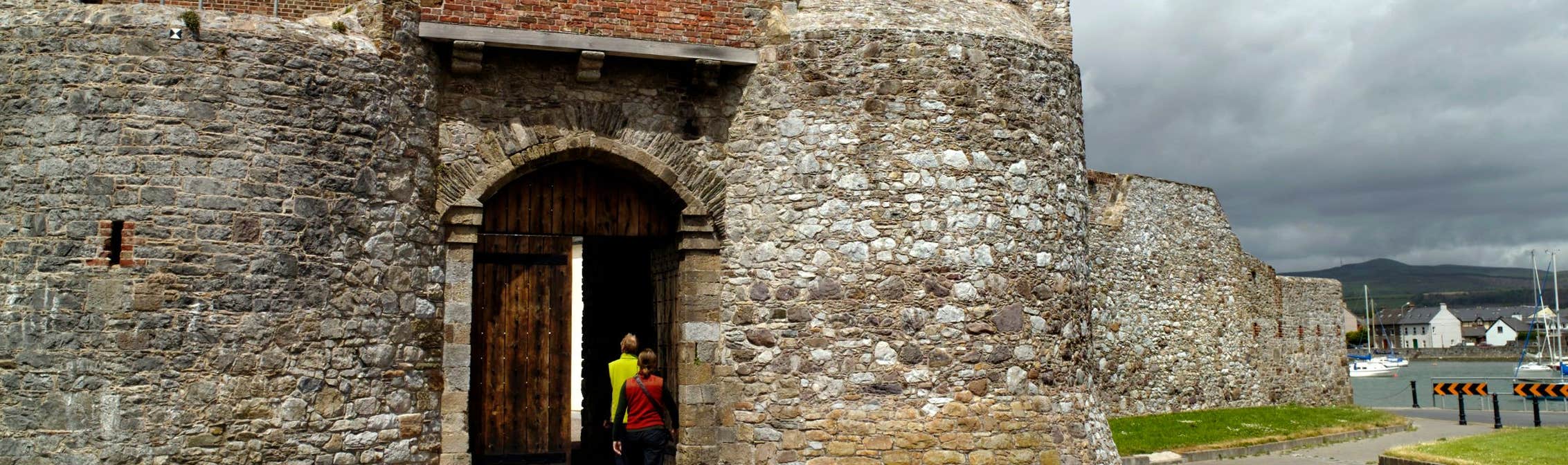 Image of visitors entering Dungarvan Castle, County Waterford