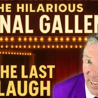 Conal Gallen – The Last Laugh Tour, a laughing man in a purple suit and tie