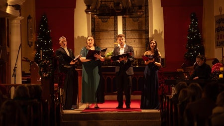 Singers in their element to a full house!