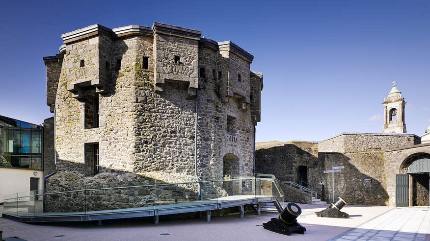 Athlone Castle in Westmeath on a sunny day.