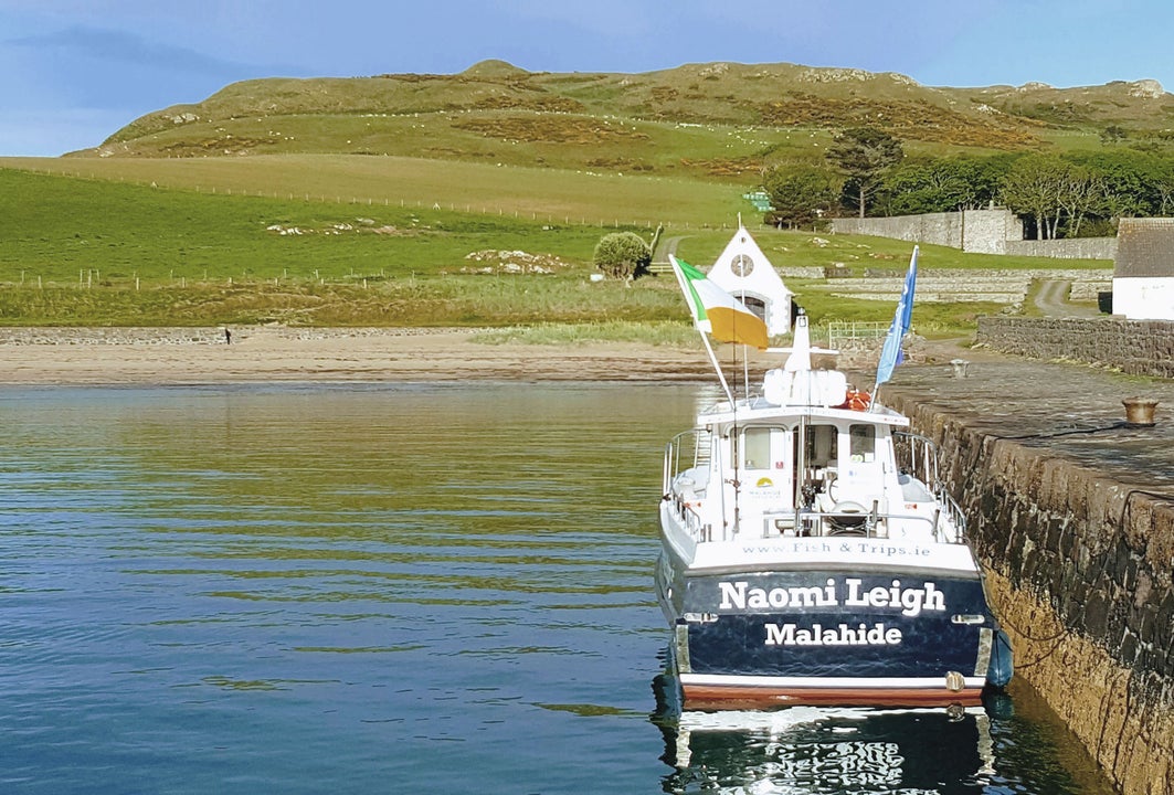 Lambay Nature Walking Tours view of the boat Naomi Leigh