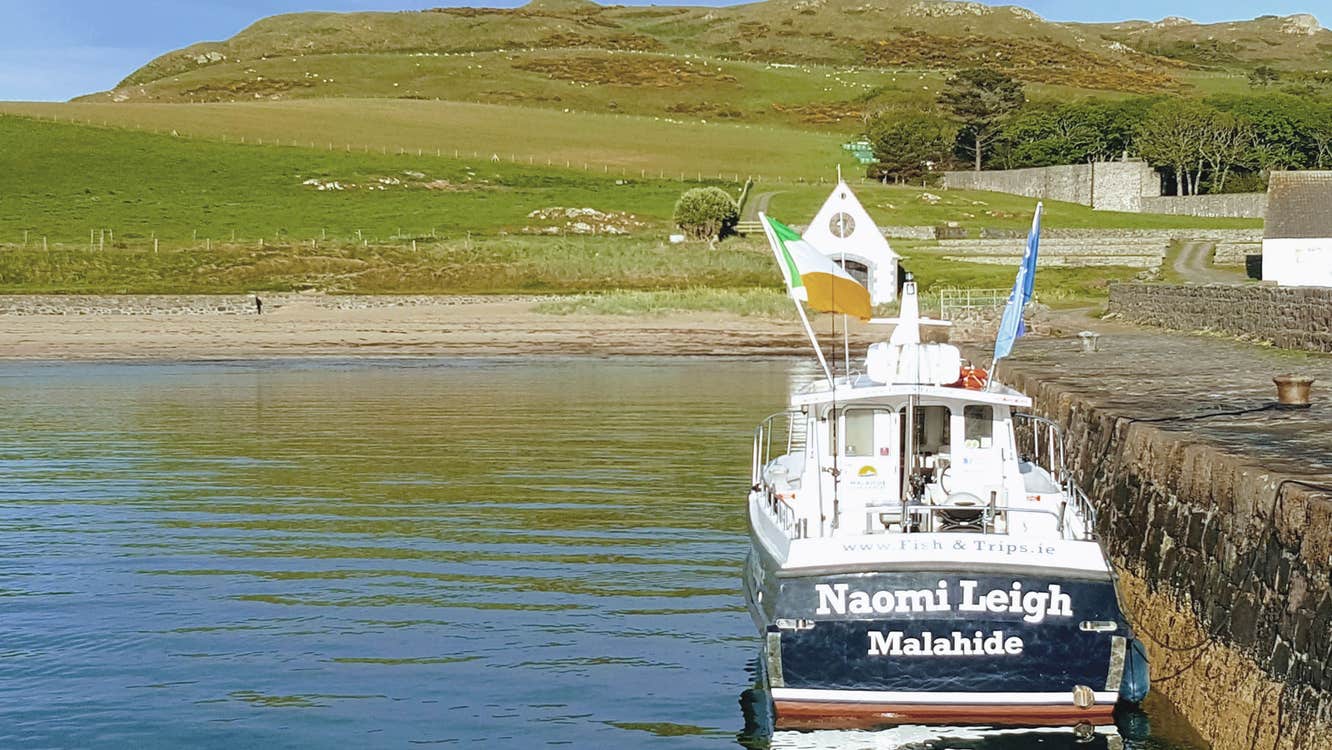 Lambay Nature Walking Tours view of the boat Naomi Leigh