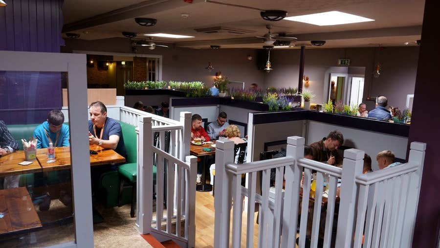 The interior of The Rambling House dining area