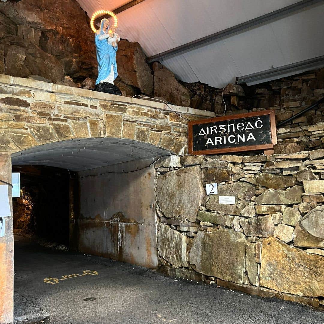 Stone entrance to the Arigna Mining Experience in Roscommon.