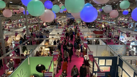 An overhead photograph giving a teaser indication of the over 400 exhibitors at Gifted