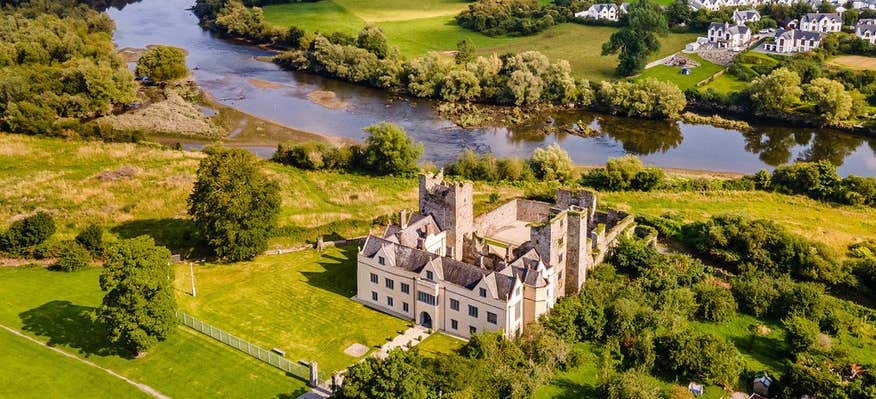 Aerial image of Ormond Castle in County Tipperary.