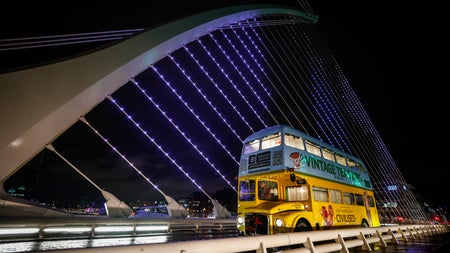 Winter Lights at Samuel Beckett Bridge