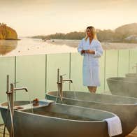 A woman at The Ice House Hotel spa in County Mayo