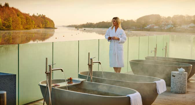 A woman at The Ice House Hotel spa in County Mayo