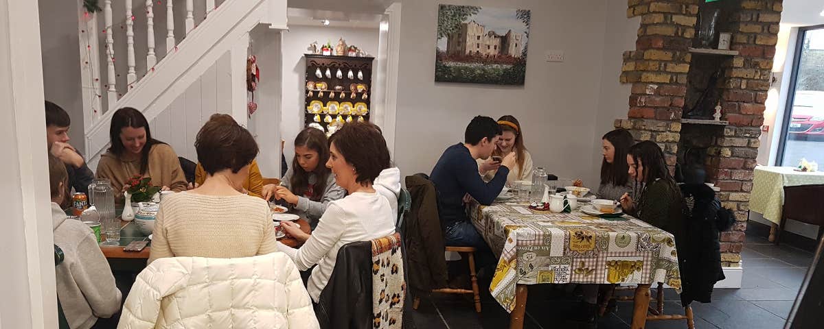 Customers dining in the Cottage Shop and Tearooms