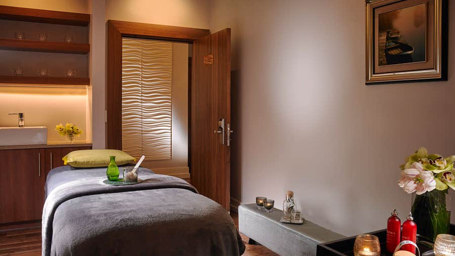 A spa treatment room in The Spa at Castleknock Hotel