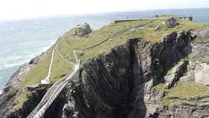 The iconic Mizen Footbridge with breath taking sea views