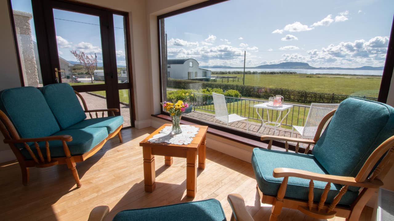 Sitting room looking out at Sligo Bay