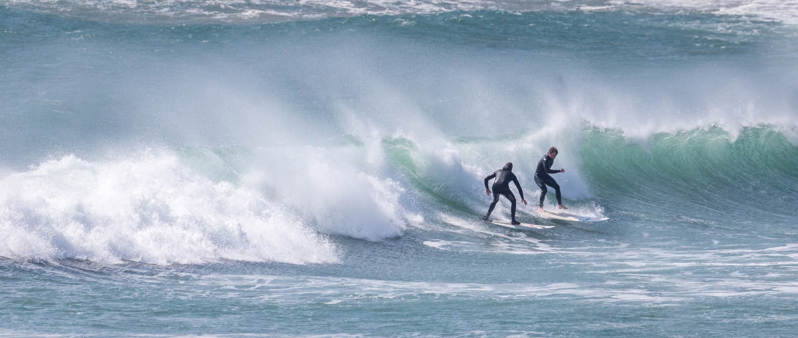 Two surfers at Garretstown Beach in Co Cork