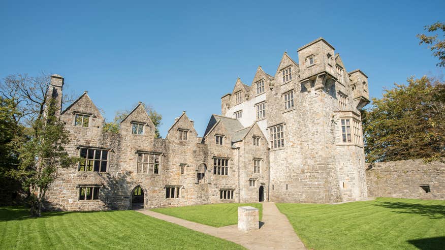 Exterior view of Donegal castle in County Donegal