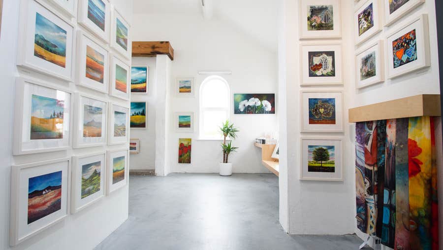 Interior view of Fiona Turley Gallery Crafts Kilworth County Cork