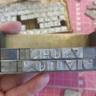 Composing Type on composing stick