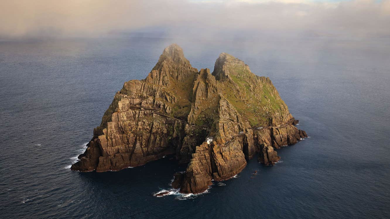 Mist settling on Skellig Michael in County Kerry