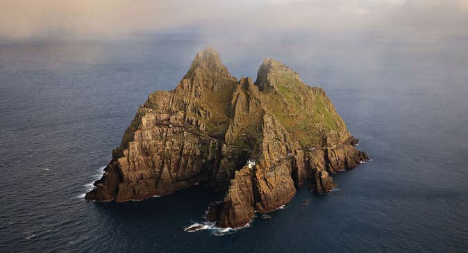 Mist settling on Skellig Michael in County Kerry
