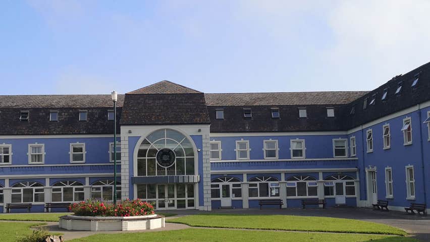 Exterior of Colaiste na Rinne which is an Irish Language School at Dungarvan in County Waterford