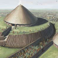 A reconstruction drawing of how the Rathcroghan Mound would have looked in the Bronze and Iron Age