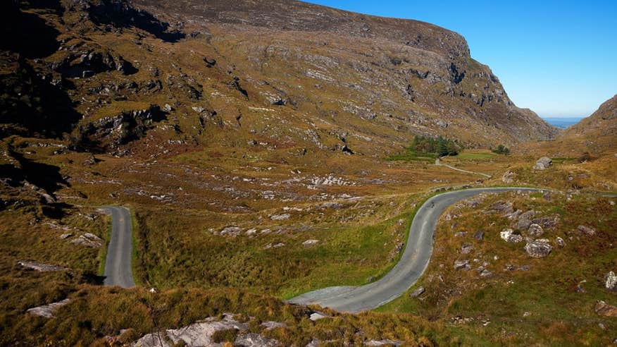 A quiet road in the hills by the Gap of Dunloe, Ring of Kerry